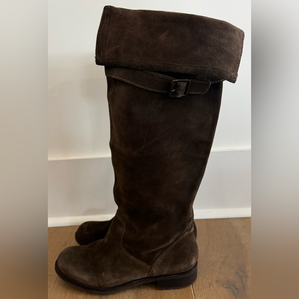 Lucky Penny brown leather tall boots